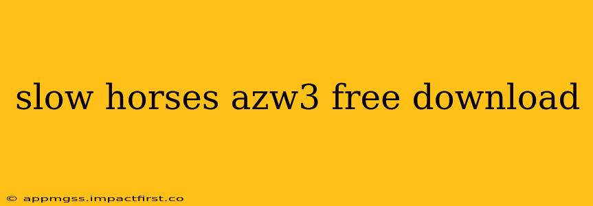 slow horses azw3 free download