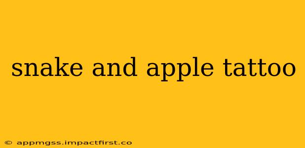 snake and apple tattoo