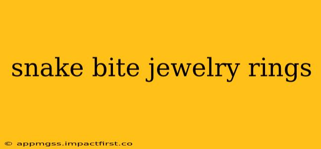 snake bite jewelry rings