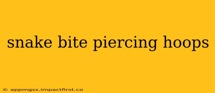 snake bite piercing hoops
