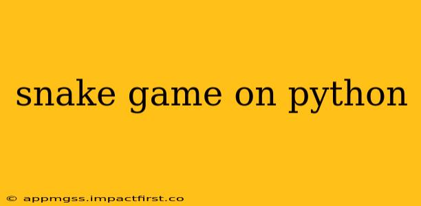 snake game on python