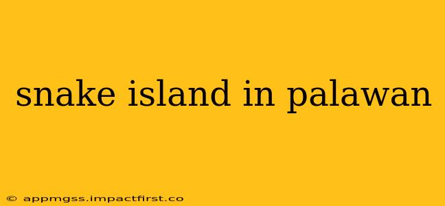 snake island in palawan