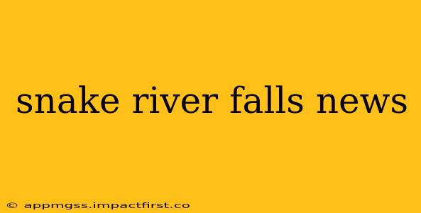 snake river falls news