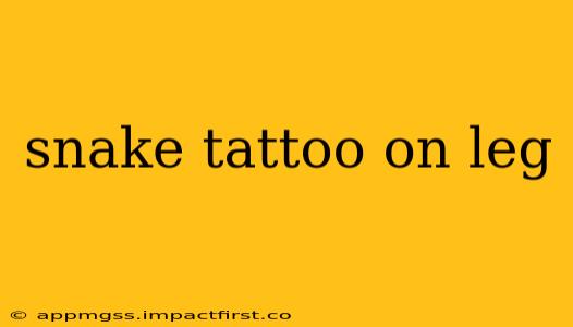 snake tattoo on leg