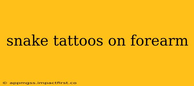 snake tattoos on forearm