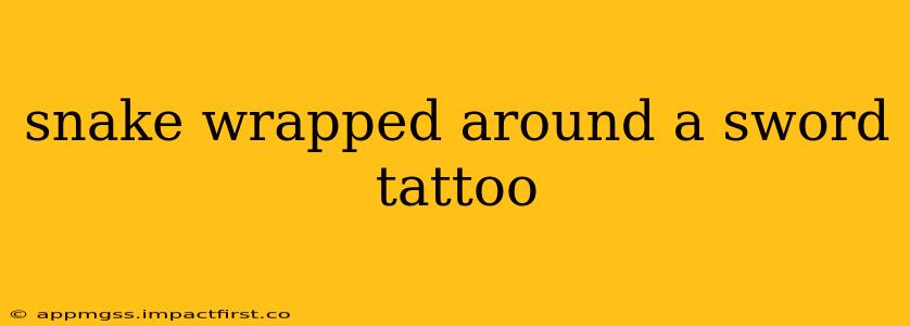 snake wrapped around a sword tattoo