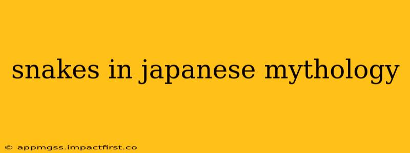 snakes in japanese mythology