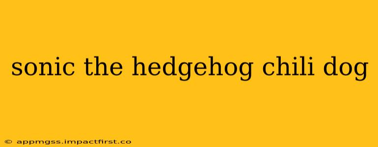 sonic the hedgehog chili dog
