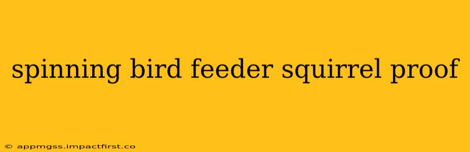 spinning bird feeder squirrel proof