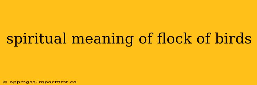 spiritual meaning of flock of birds