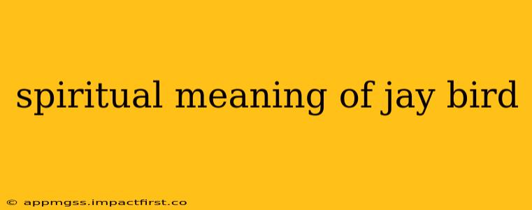 spiritual meaning of jay bird