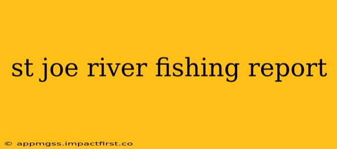 st joe river fishing report