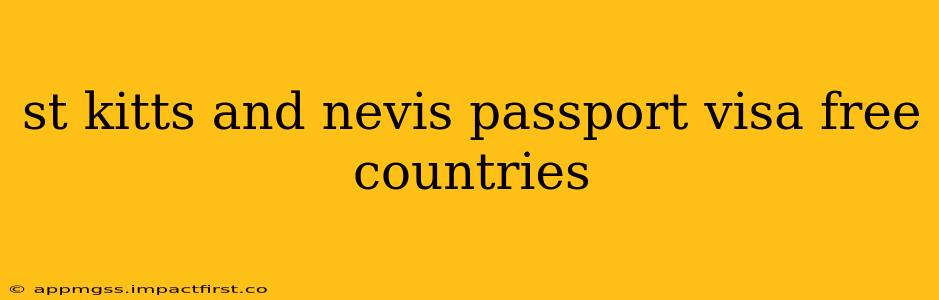 st kitts and nevis passport visa free countries