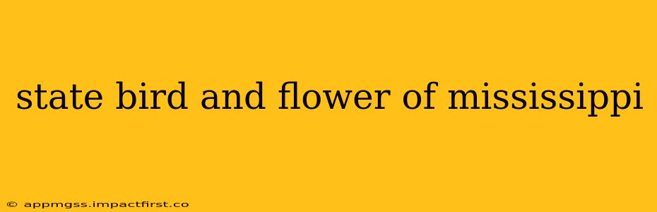 state bird and flower of mississippi