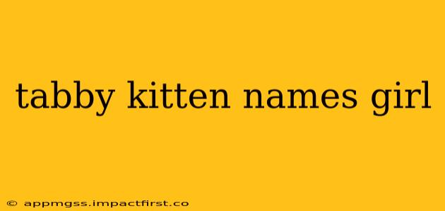 tabby kitten names girl