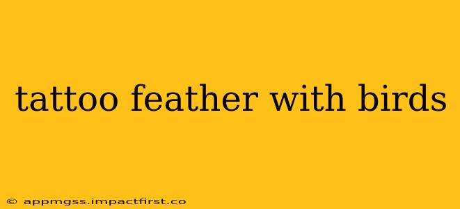 tattoo feather with birds