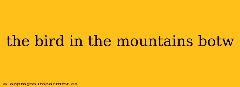 the bird in the mountains botw