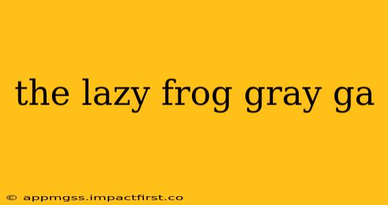 the lazy frog gray ga