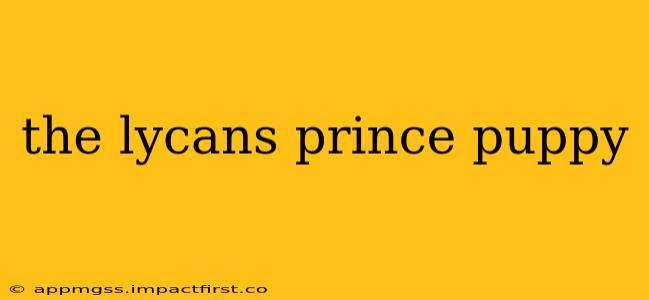 the lycans prince puppy