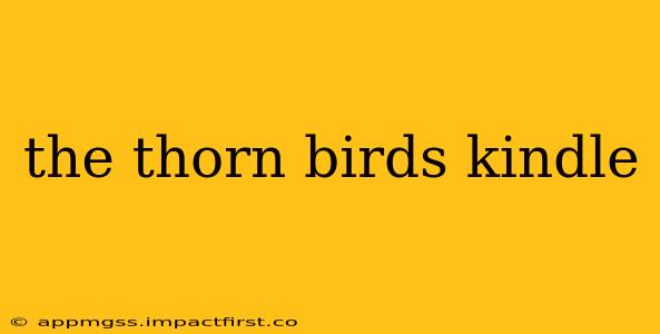 the thorn birds kindle
