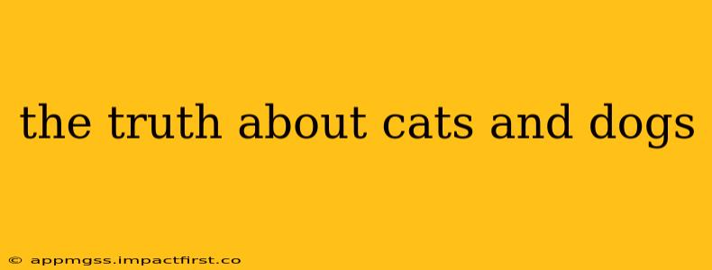 the truth about cats and dogs
