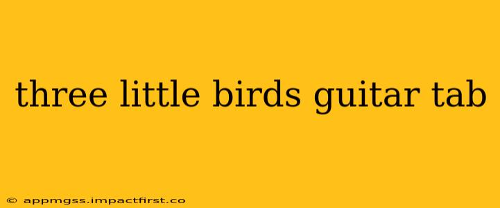 three little birds guitar tab