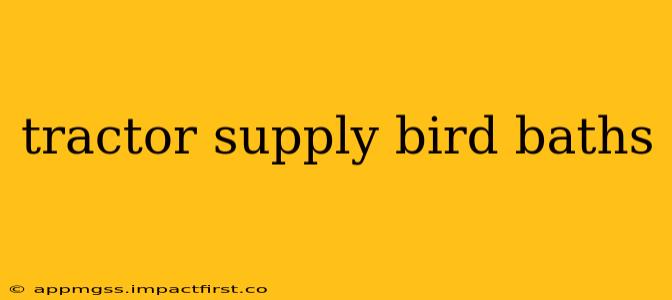 tractor supply bird baths