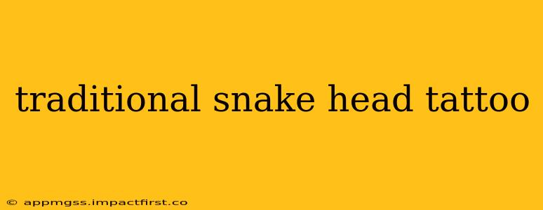 traditional snake head tattoo