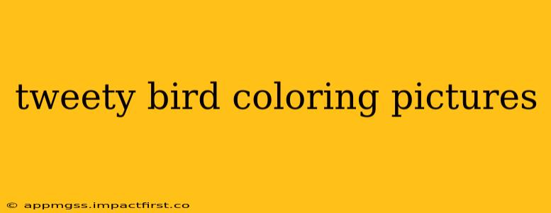 tweety bird coloring pictures