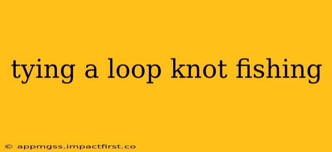 tying a loop knot fishing