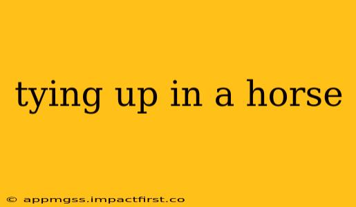 tying up in a horse