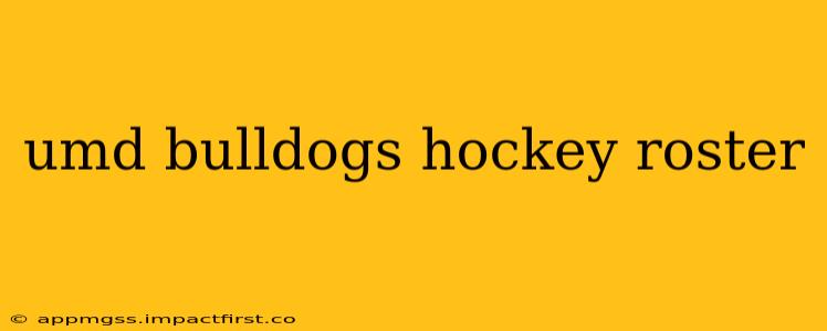 umd bulldogs hockey roster