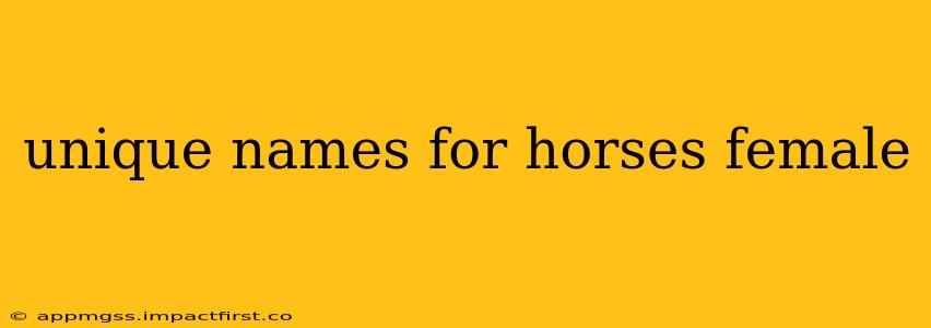 unique names for horses female