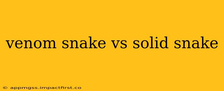 venom snake vs solid snake