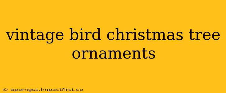 vintage bird christmas tree ornaments