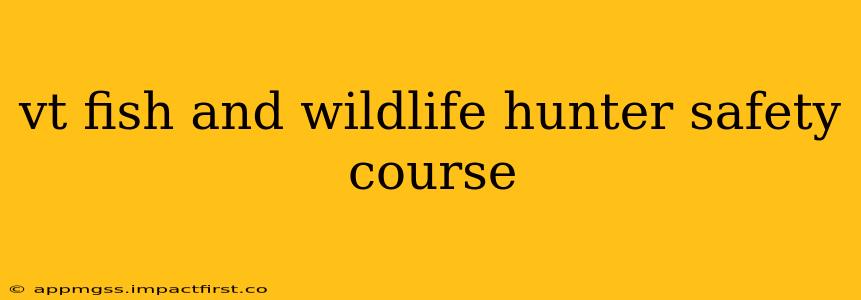 vt fish and wildlife hunter safety course