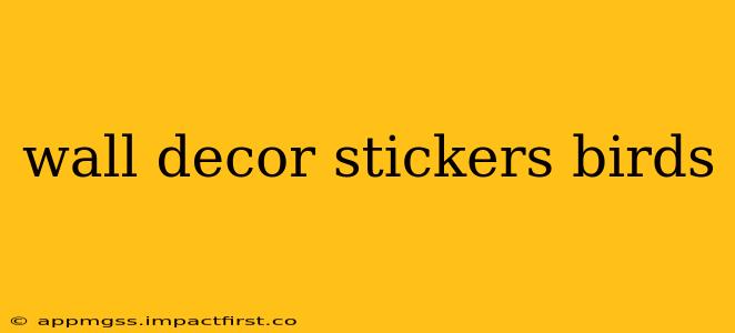 wall decor stickers birds