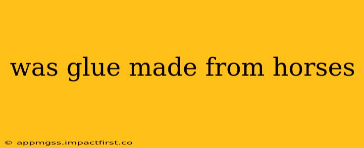 was glue made from horses