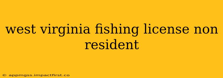 west virginia fishing license non resident