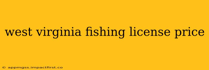 west virginia fishing license price