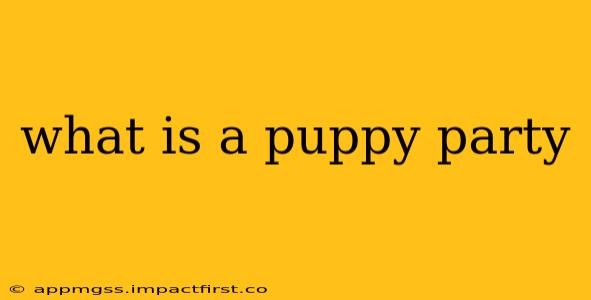 what is a puppy party