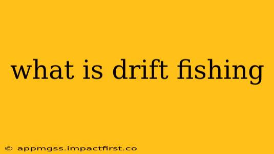 what is drift fishing