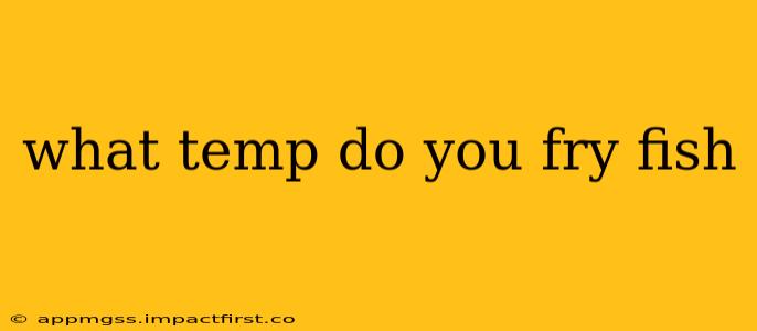 what temp do you fry fish