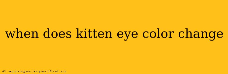 when does kitten eye color change