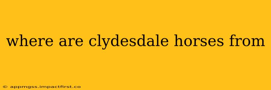 where are clydesdale horses from