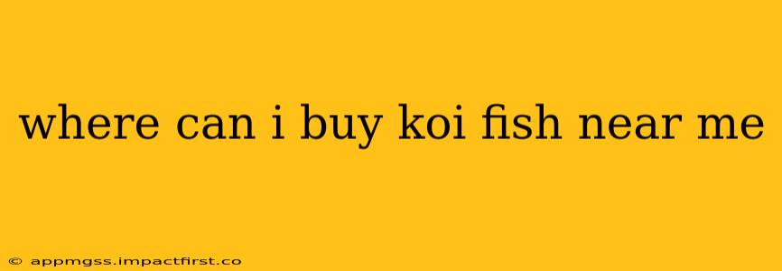 where can i buy koi fish near me