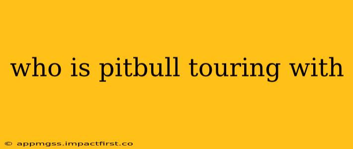 who is pitbull touring with