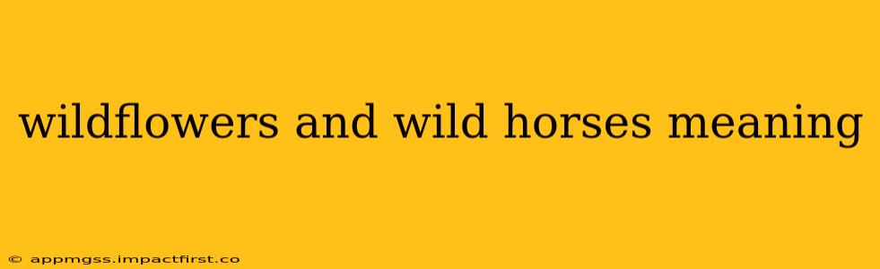 wildflowers and wild horses meaning