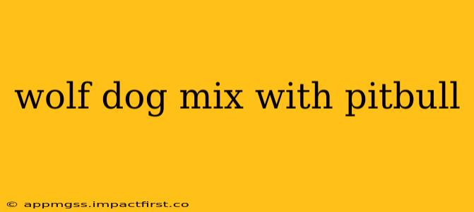 wolf dog mix with pitbull