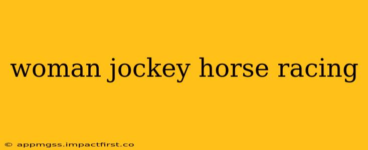 woman jockey horse racing